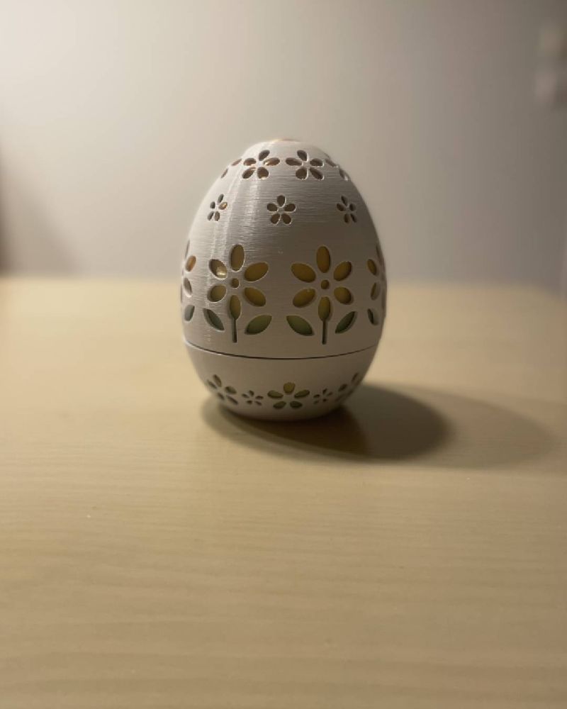Easter Carved Flower Egg 1